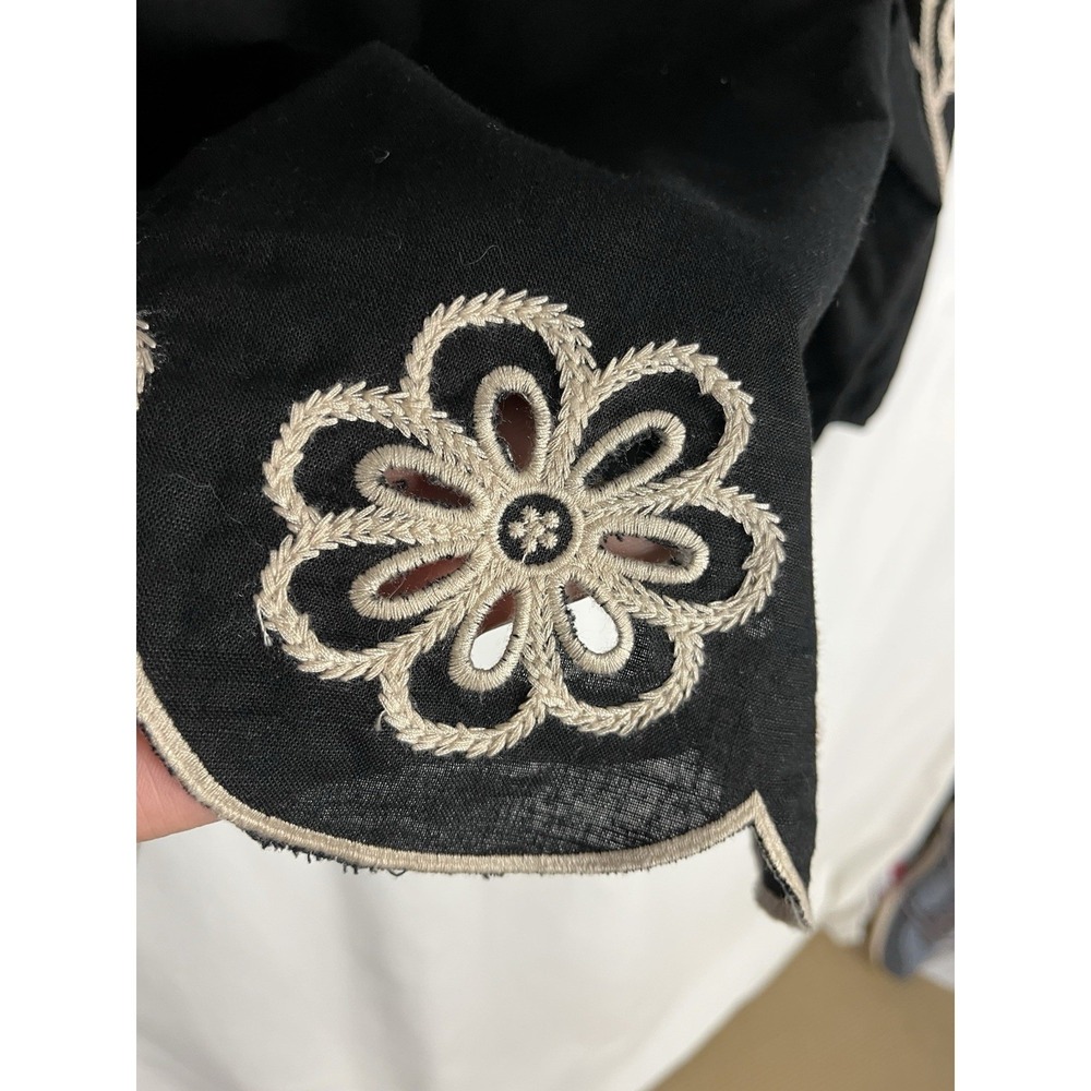 Aveology Embroidered Ballon Sleeve Boho Blouse Size 22/24 Black - Picture 5 of 9